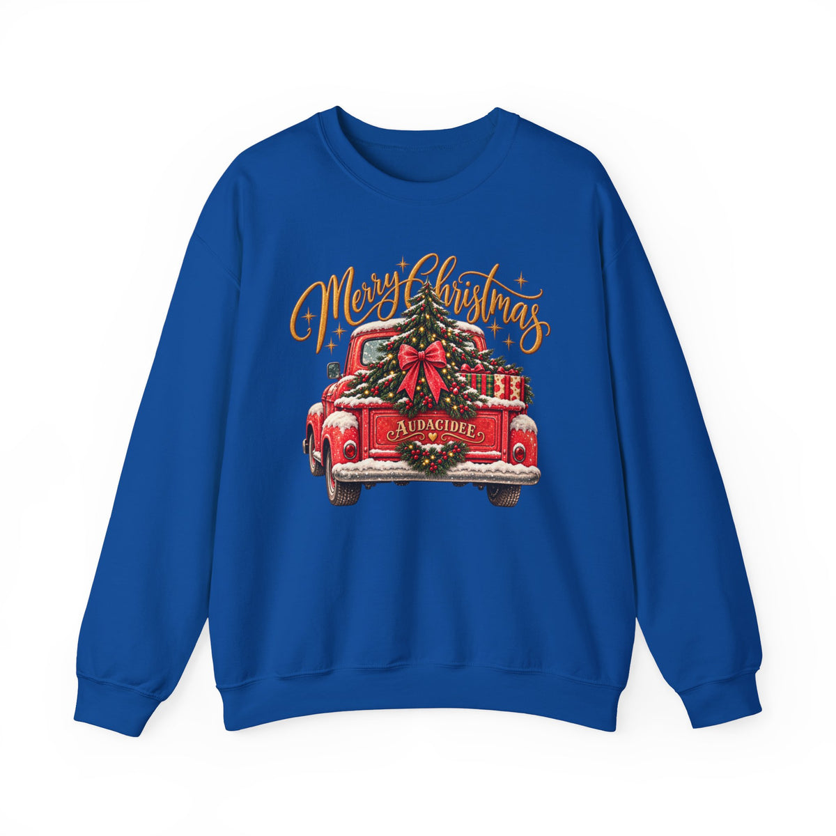 Merry Christmas Vintage Red Truck Crewneck Sweatshirt