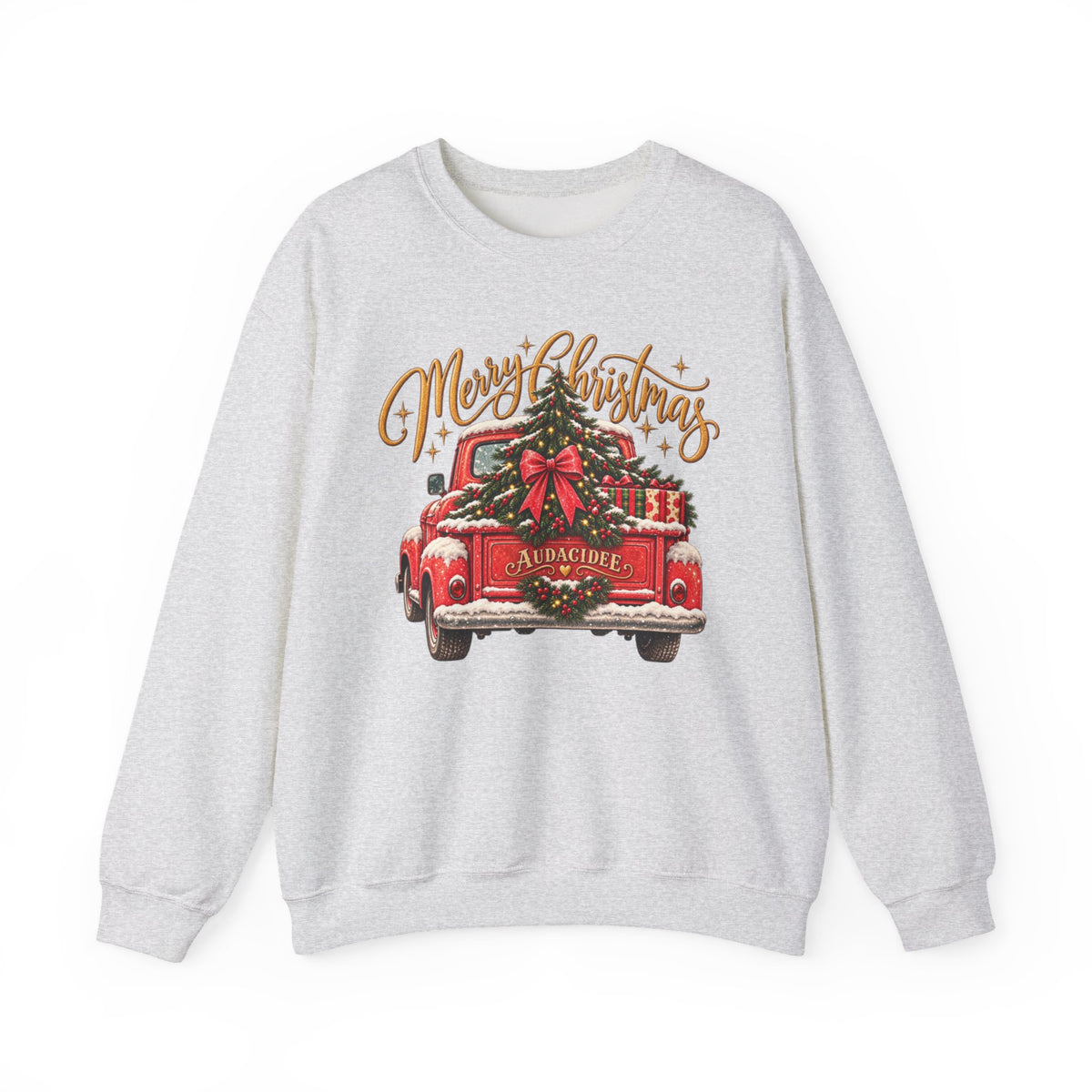 Merry Christmas Vintage Red Truck Crewneck Sweatshirt