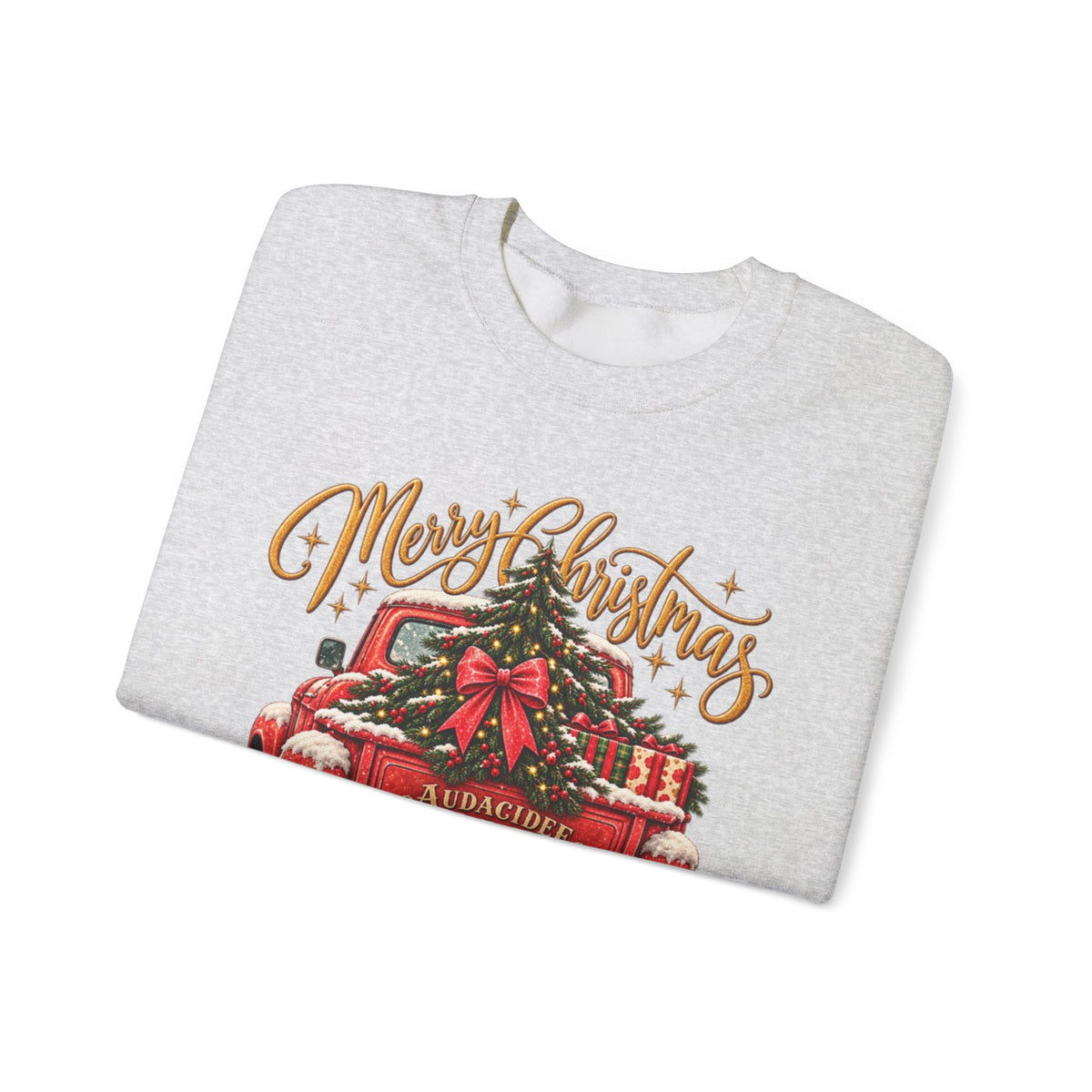 Merry Christmas Vintage Red Truck Crewneck Sweatshirt