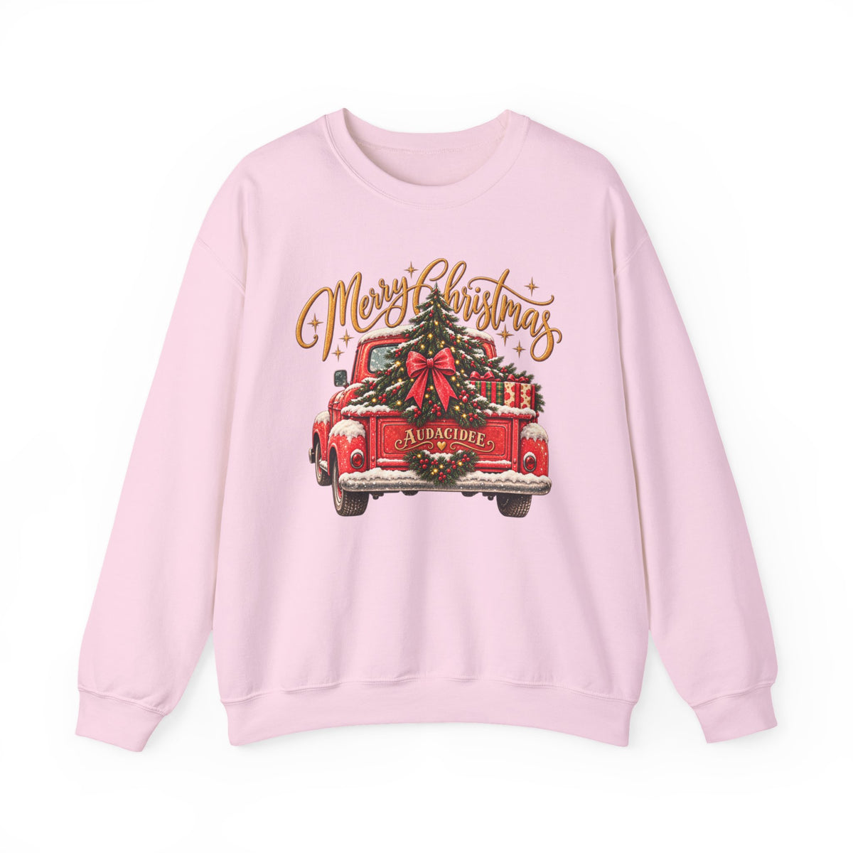 Merry Christmas Vintage Red Truck Crewneck Sweatshirt