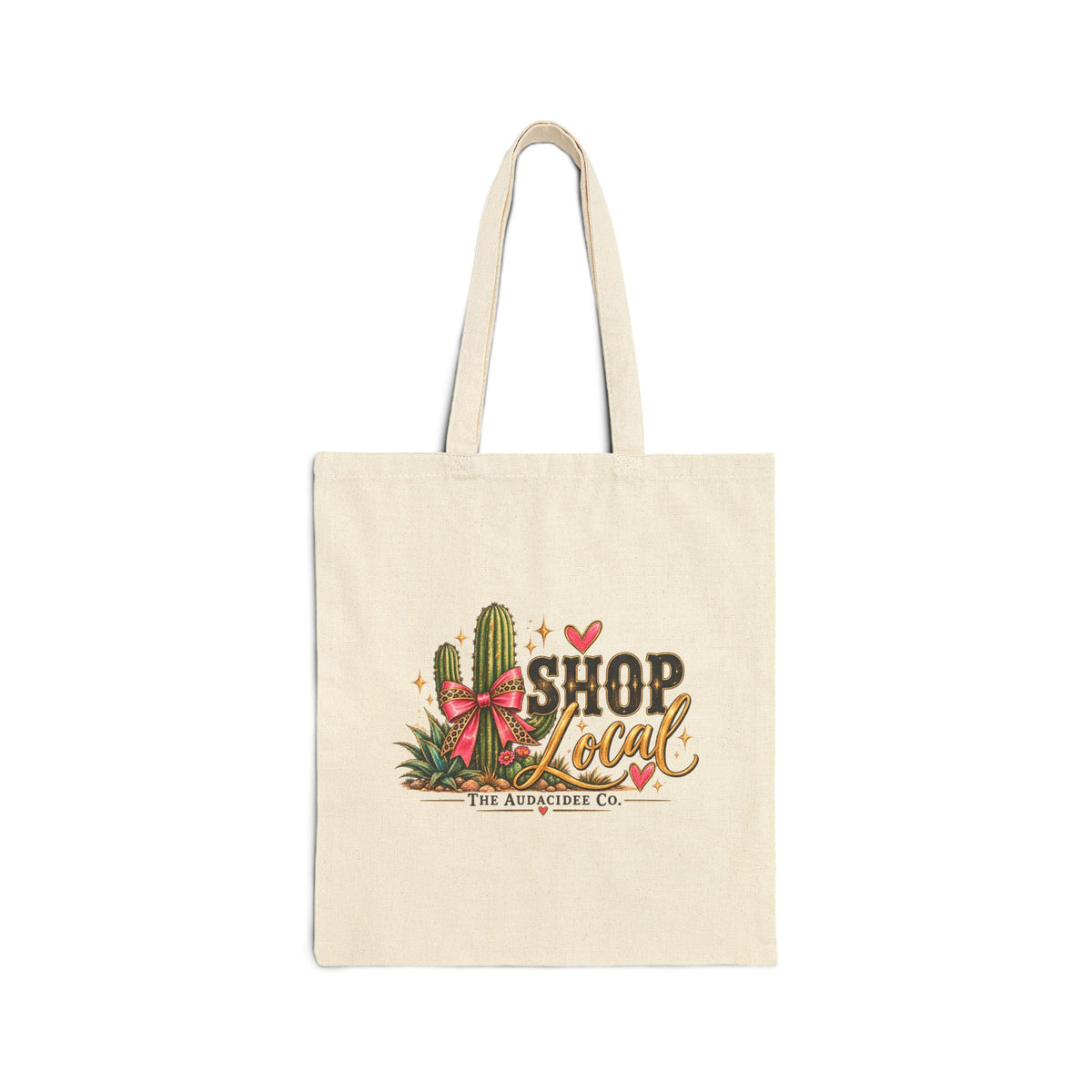 Shop Local Cactus Canvas Tote Bag